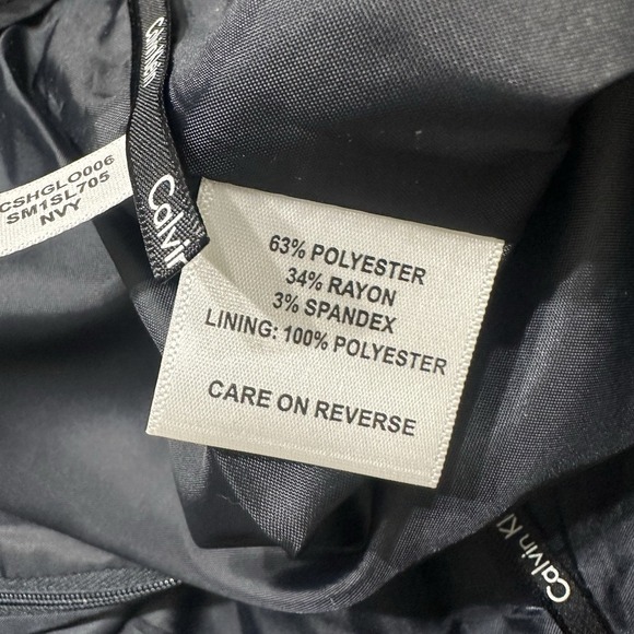 Calvin Klein Womens Navy Pencil Skirt Size 8 Knee Length Lined NWT - Picture 6 of 11